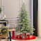 Glitzhome® 7.5ft Pre-Lit Green Full Fir Artificial Christmas Tree, Multicolor LED Lights